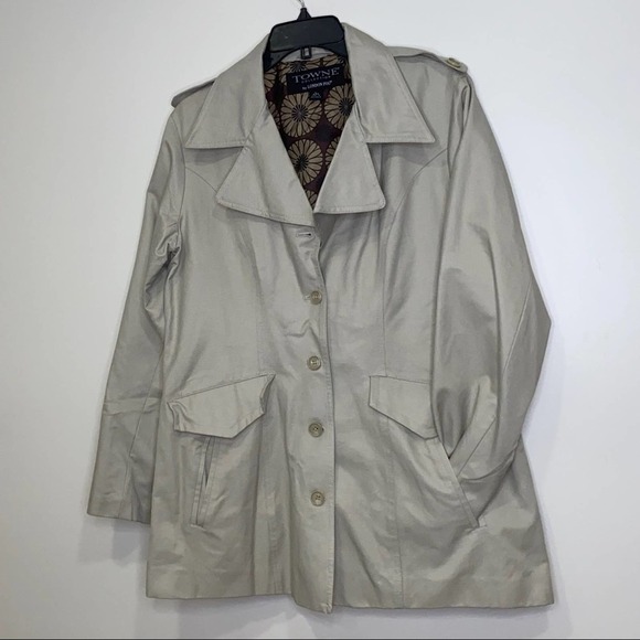 London Fog Women’s Light Brown Trench Coat Large - Picture 2 of 8